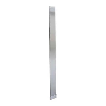 Gec ASI Global Partitions Stainless Steel Pilaster w/ Shoe - 7inW x 82inH Satin 40-92670703